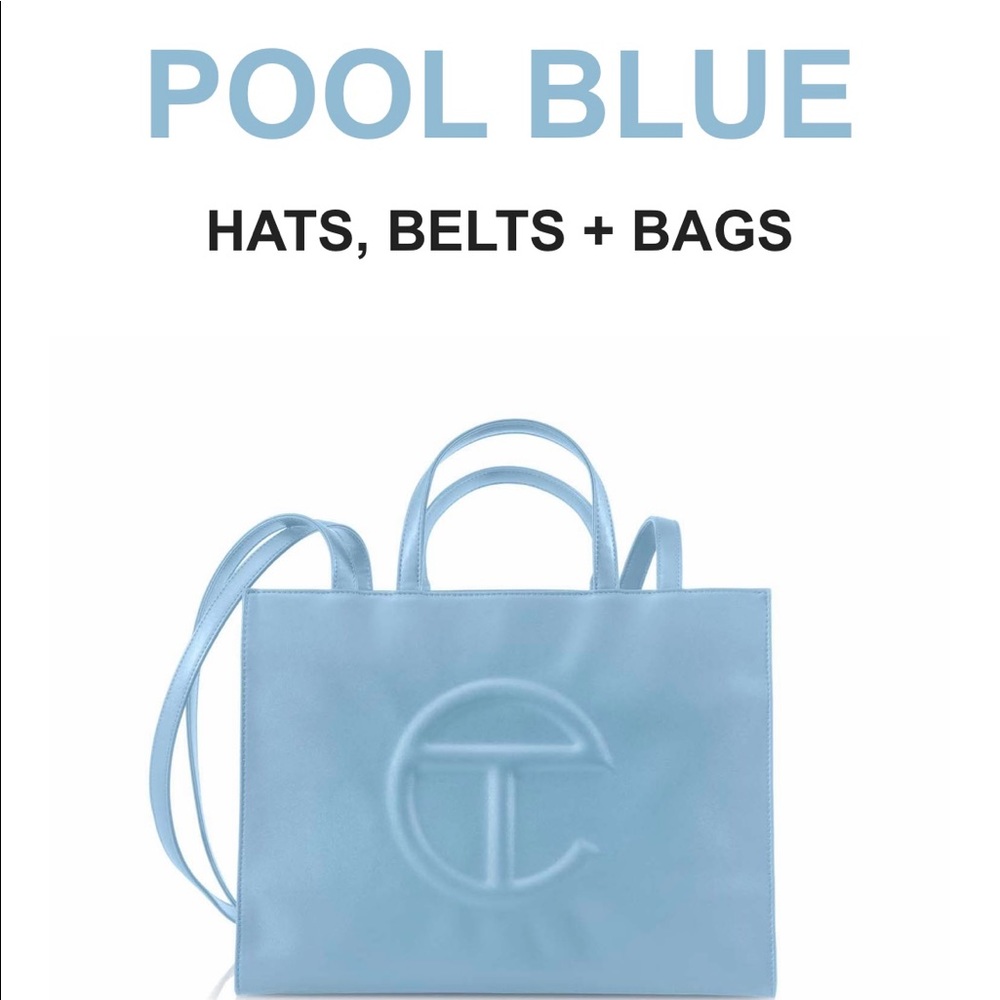 Telfar Medium Pool Blue Bag A ( Restock) 100% Authentic.